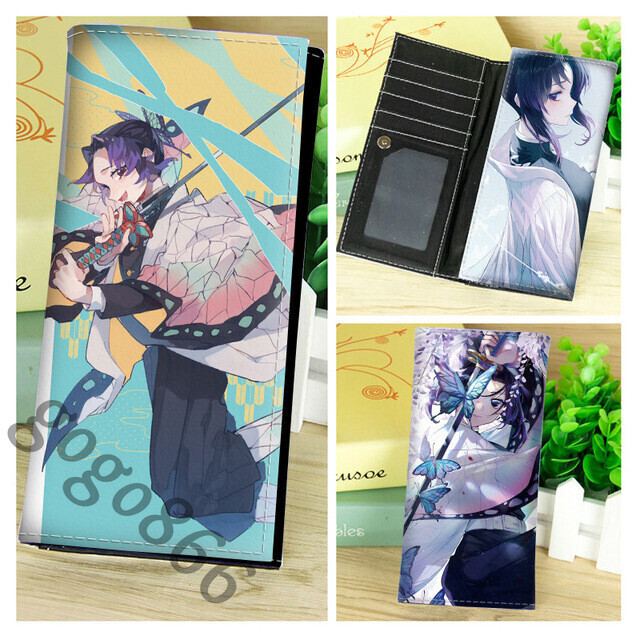 Long wallet Anime Demon Slayer Kochou Shinobu wallet cospiay wallet gift