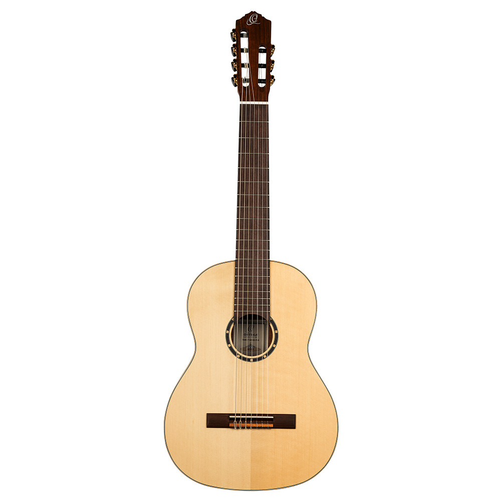 Ortega R133-7 - Pro 7-String Solid Top Nylon Classical Guitar w/ Bag