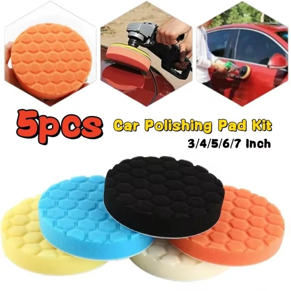 Car Polishing Pad Kit 5/6/7-Inch Self-Adhesive Buffing Wheels,Car Detailing Waxi