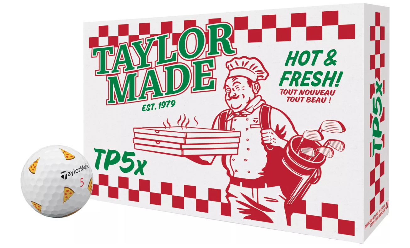 TaylorMade TP5X Pix 2025 PIZZA PARTY Limited Edition Golf Balls