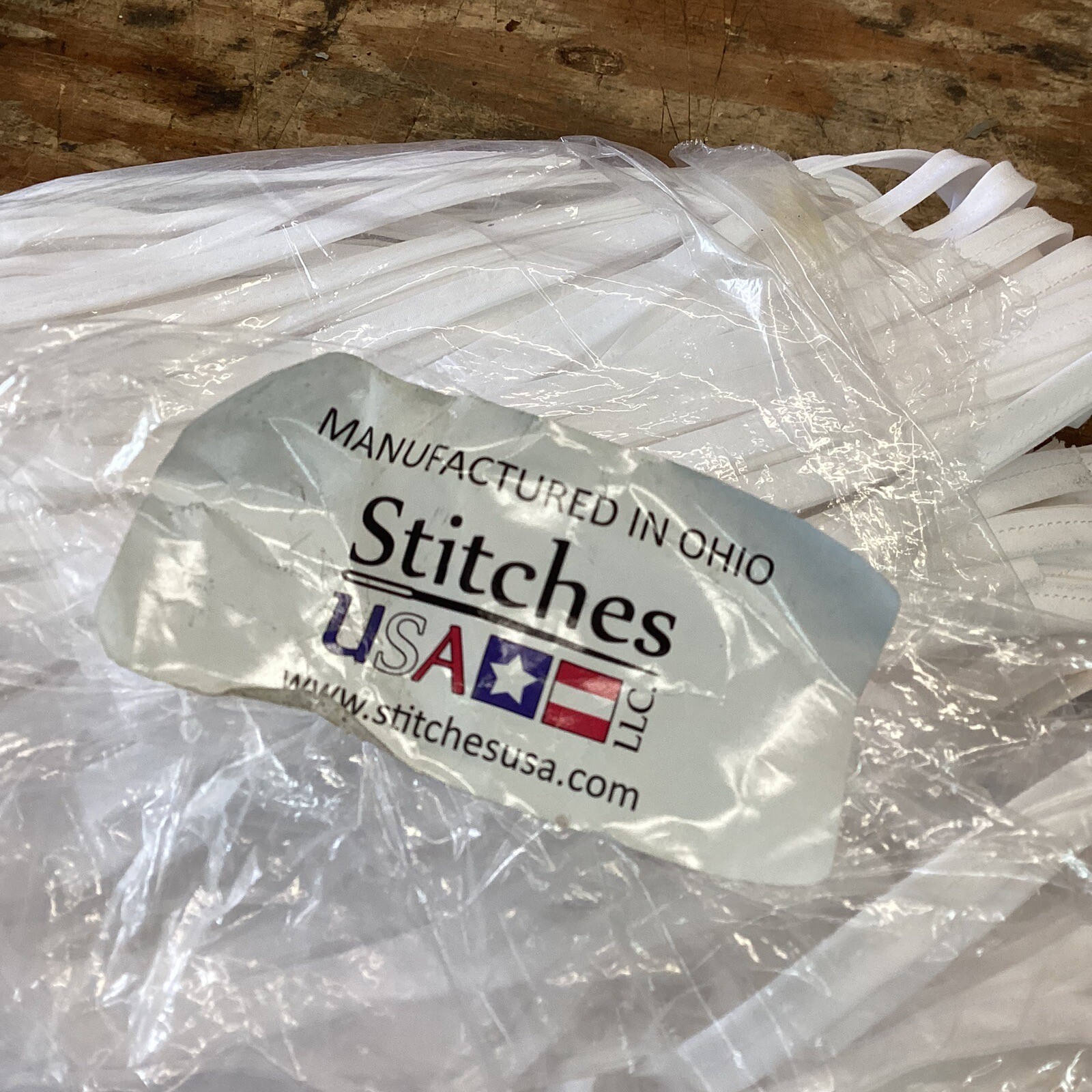 Pack Of 50 White Cloth Face Mask With Adjustable Strings