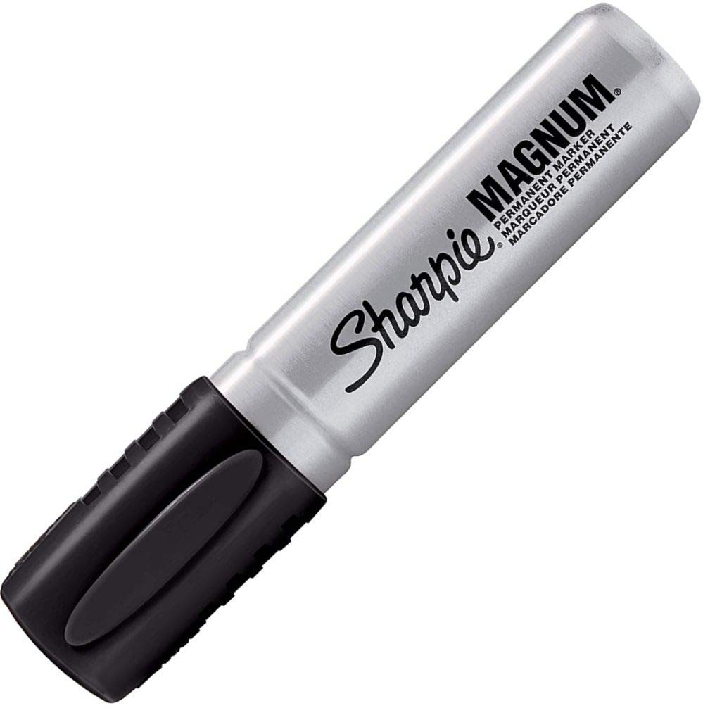 Sharpie 44001 Oversized Chisel Tip Extra Wide Magnum Permanent Marker (4 Pack...