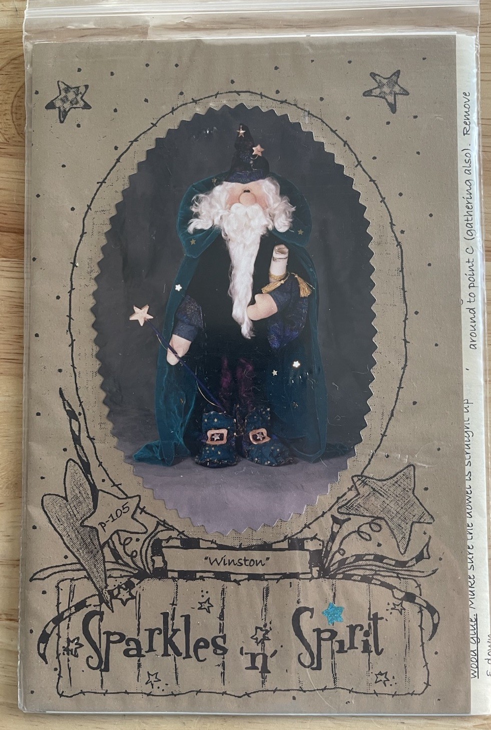 WINSTON by Sparkles 'n' Spirit Sewing Craft Pattern 22 Inch WIZARD Doll