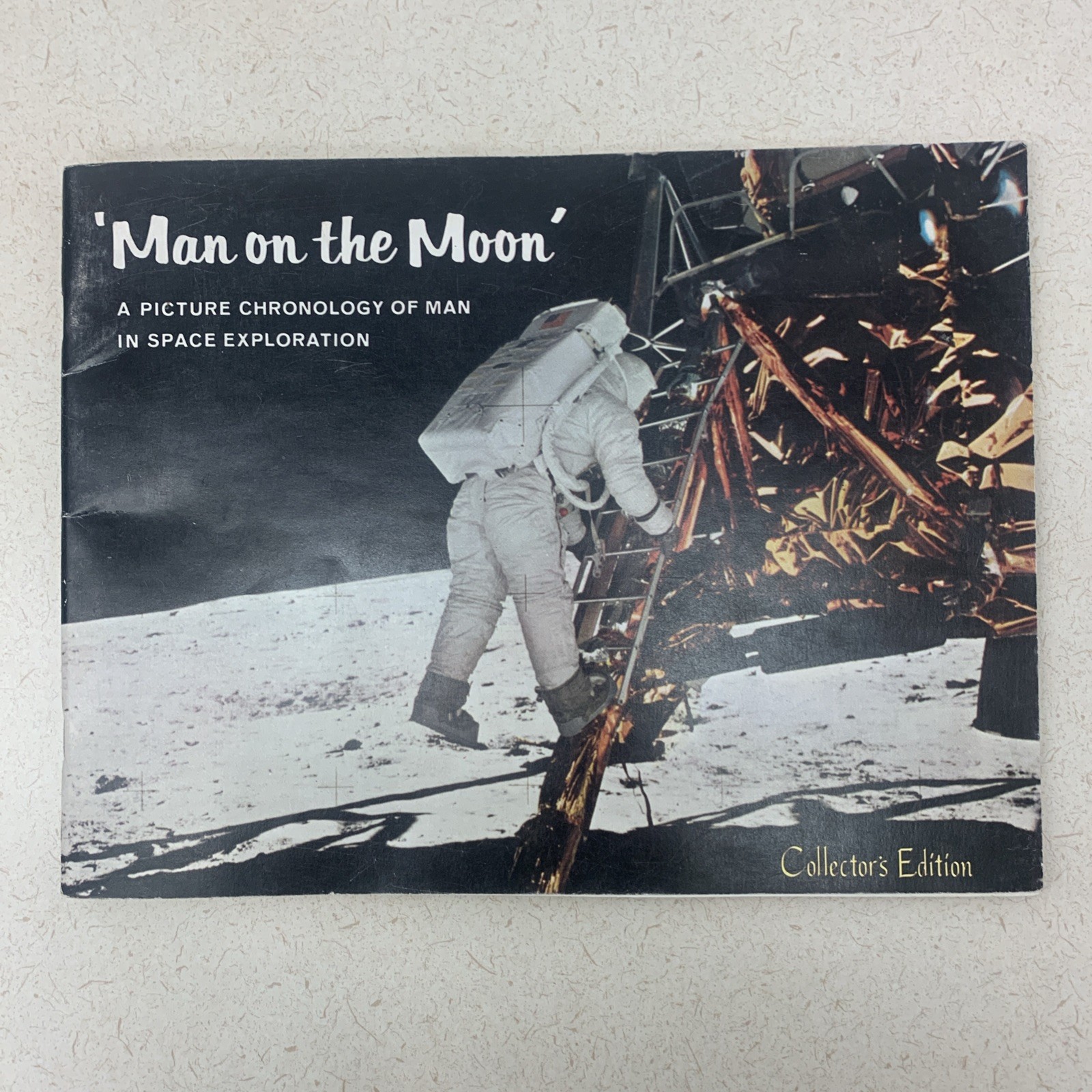 NASA 1969 Man on the Moon Picture Chronology Space Exploration Book Paperback
