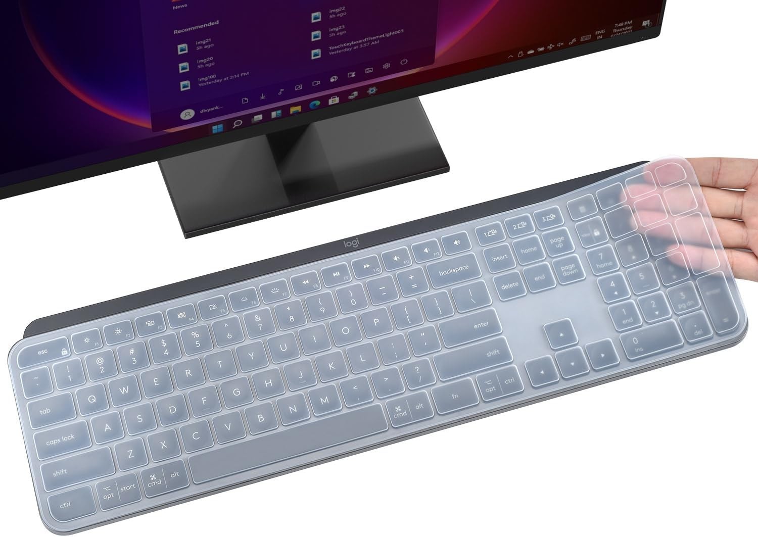 Keyboard Cover Skin for Logitech MX Logitech MX Keys S/ MX Keys/ Craft Clear