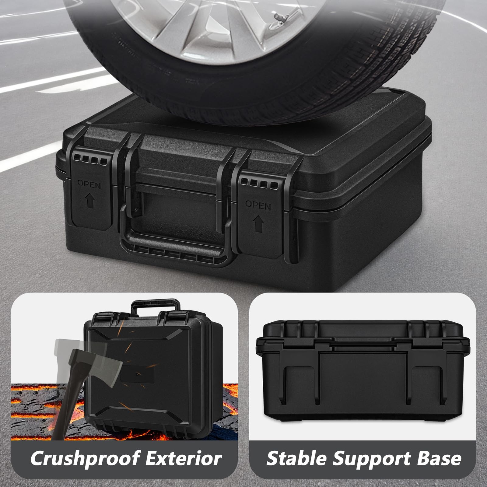 11 Inch Foam Case with Customizable Foam for Test Instruments, Camera Accesso...