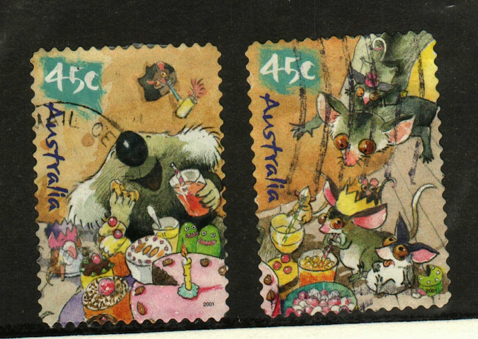 Australia #2013-4 used caricatures Australian wildlife
