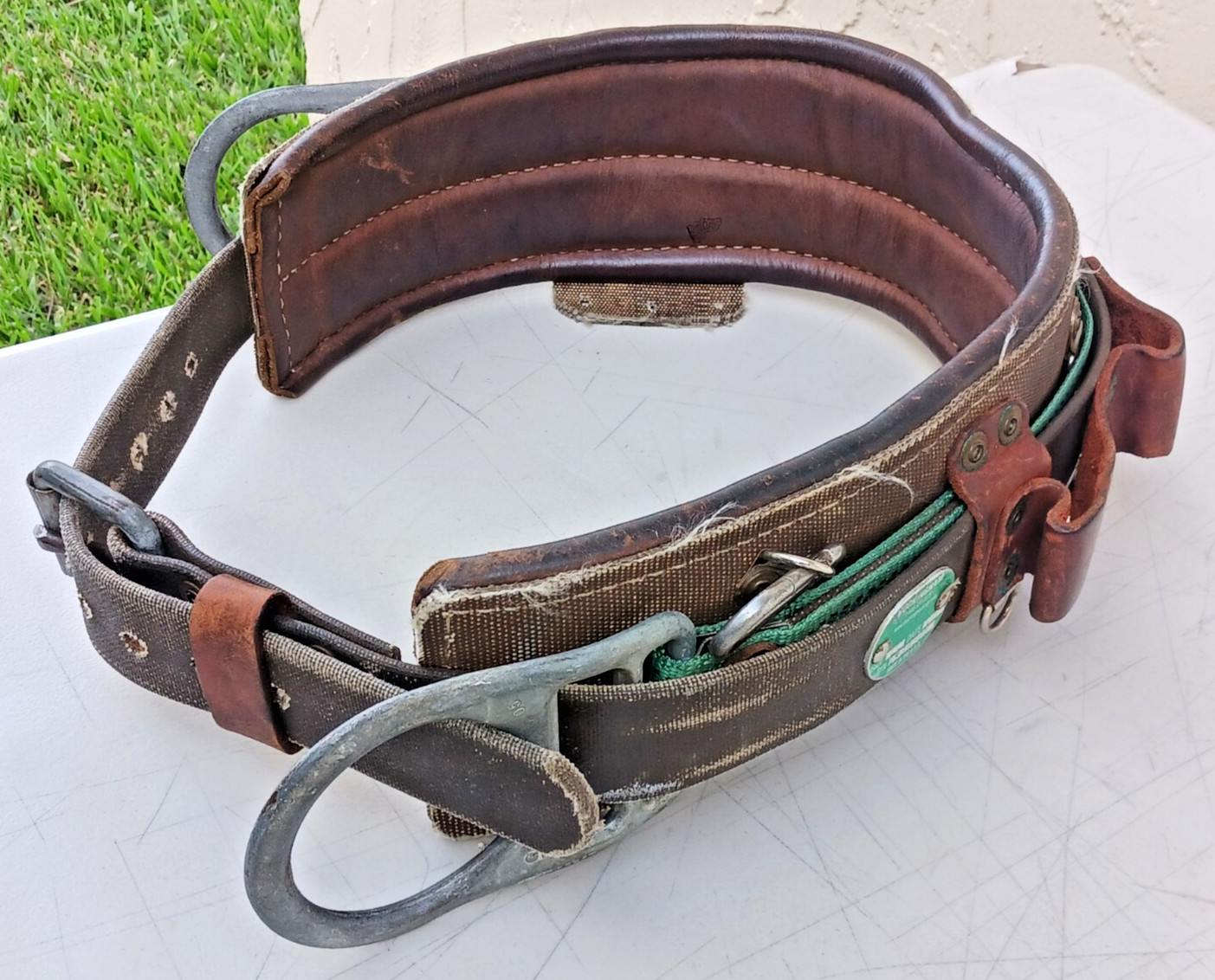 buckingham Full Float Body Belt 19655GM size 22 Climbing tool leather belt USA