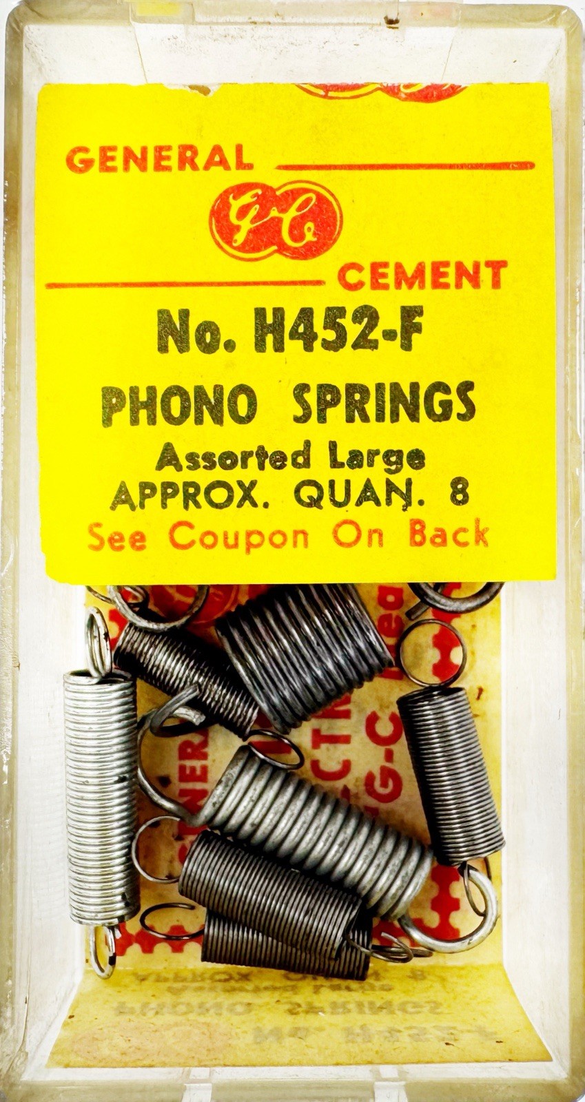 General Cement H-452F Phono Springs Assorted Large Box Of 8