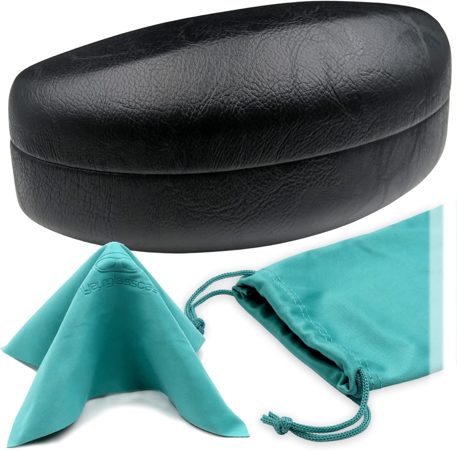 MyEyeglassCase Large Curved Sunglasses Case - Women Hard Shell Glasses Holder