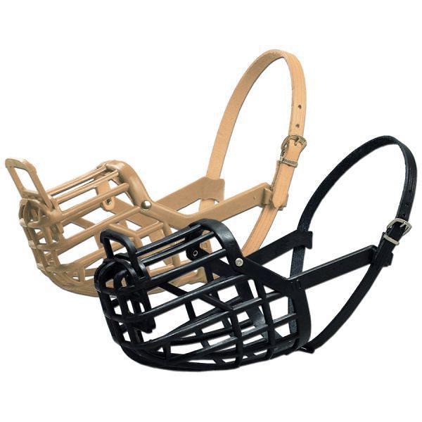 Italian Basket Muzzle for Dogs - Size 2 to 10 - adjustable leather straps