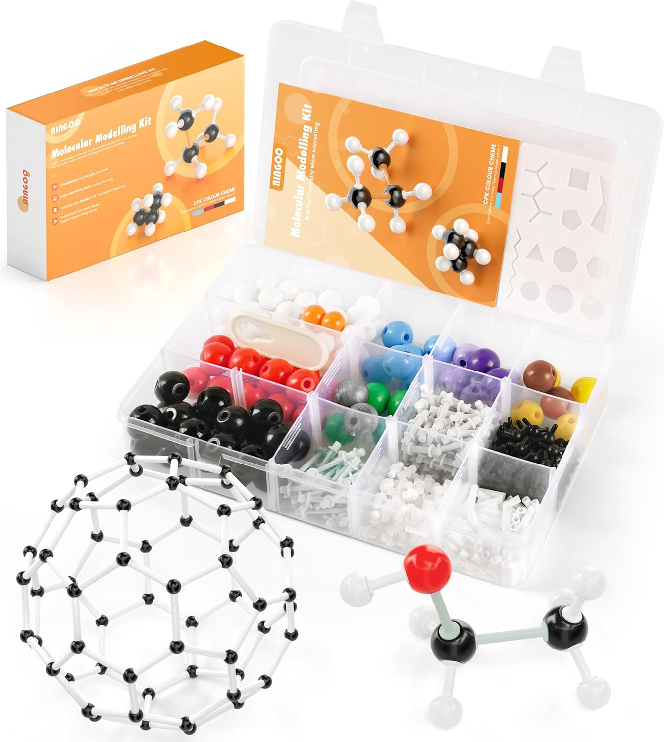 Organic Chemistry Model Kit-404 PCS Portable Molecular Kit Classes Atomic Supply