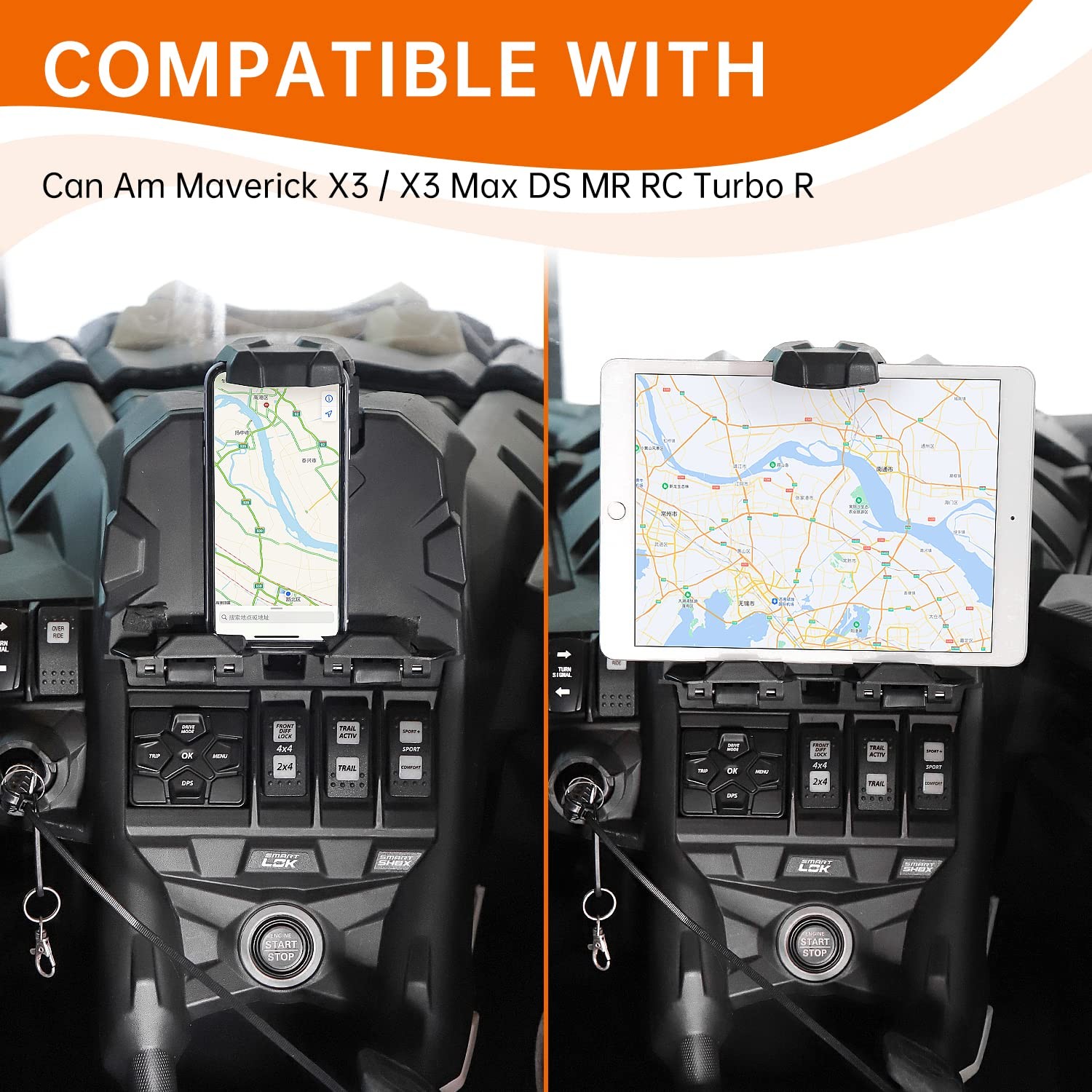 CUSAUTV X3 Electronic Device Tablet Phone Holder GPS Mount Compatible with 20...