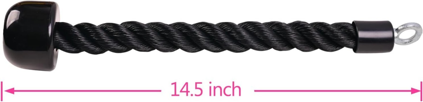 Heavy Duty 63 Inch Tricep Push Down Rope with Rubber Grip - Face Pulls Made Easy