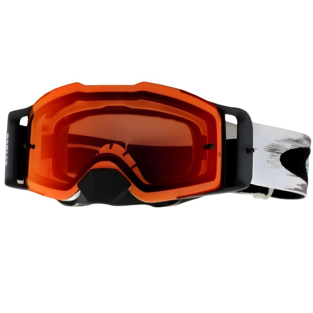 Oakley OO 7087-07 Front Line MX Matte White Speed Prizm Torch Motocross Goggles