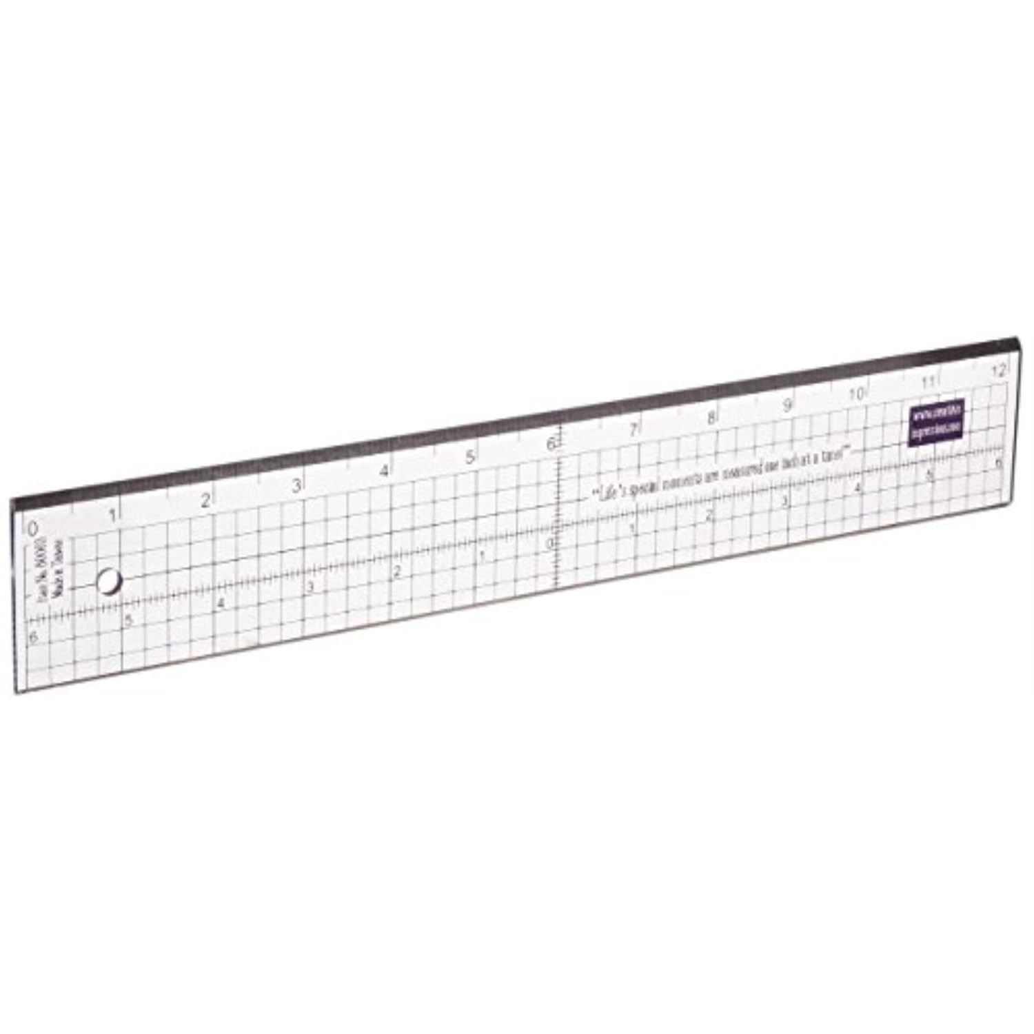 Creative Impressions Metal Edge Acrylic Ruler 12 Inch (80003) clear