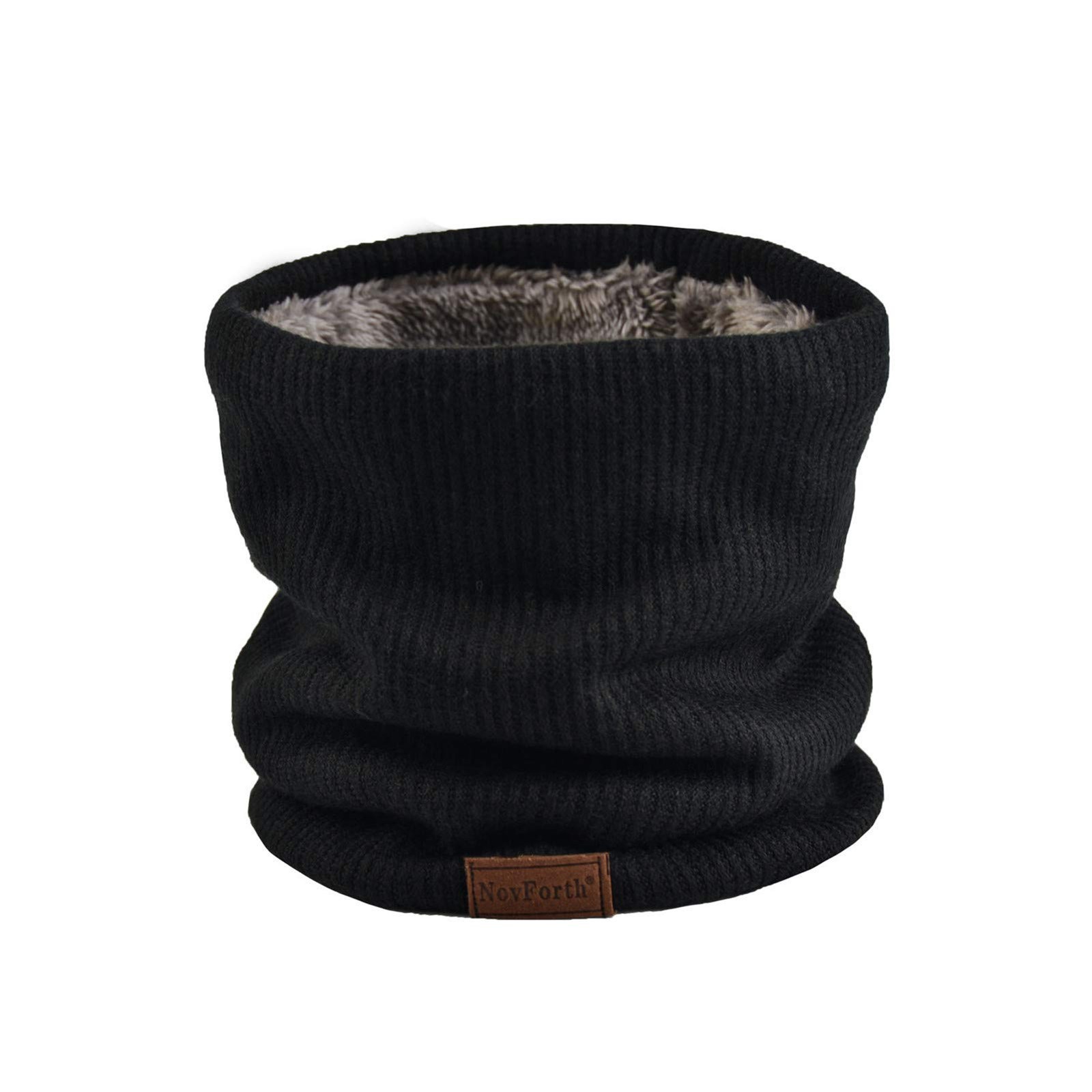NovForth Winter Neck Warmer Men Ski, Gaiter Face Scarf One Size, Black