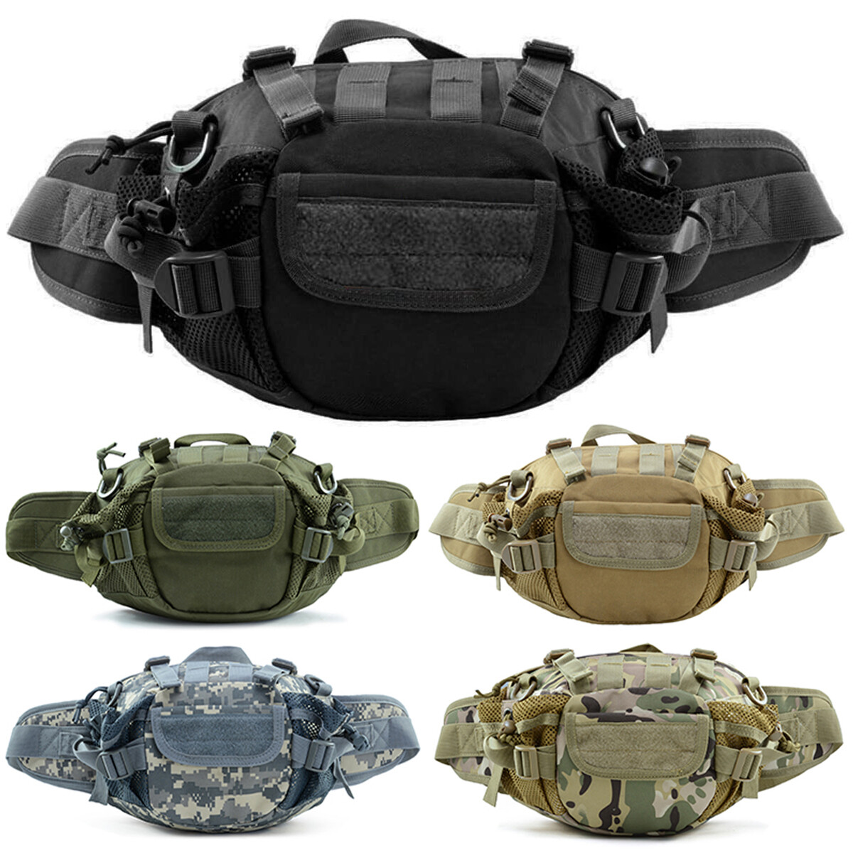 Tactical Fanny Pack Military Molle Waist Bag for Hiking Hunting Fishing Camping