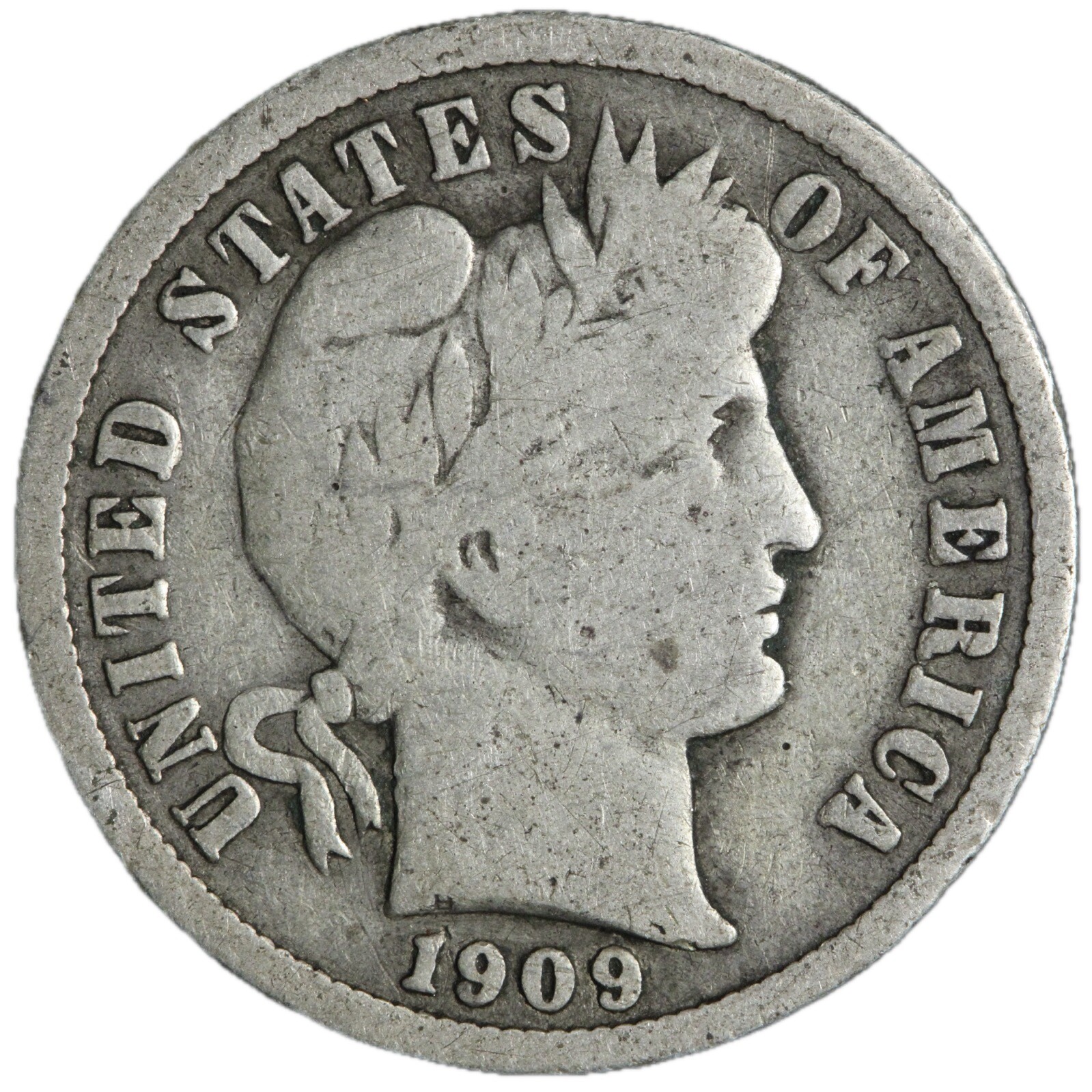 1909 Barber Dime Nice Circulated VG/FINE! Complete Your Album!