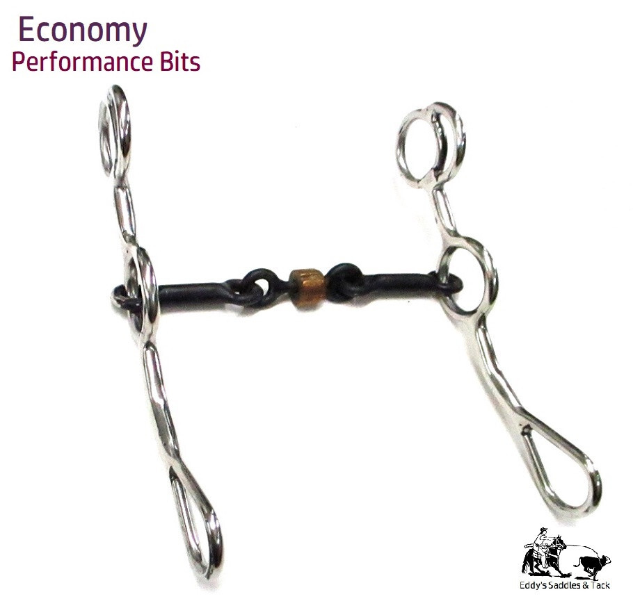 Reining Horse Gag Bit 5" Copper Roller Dog Bone Sweet Iron Mouth Eddy's Tack