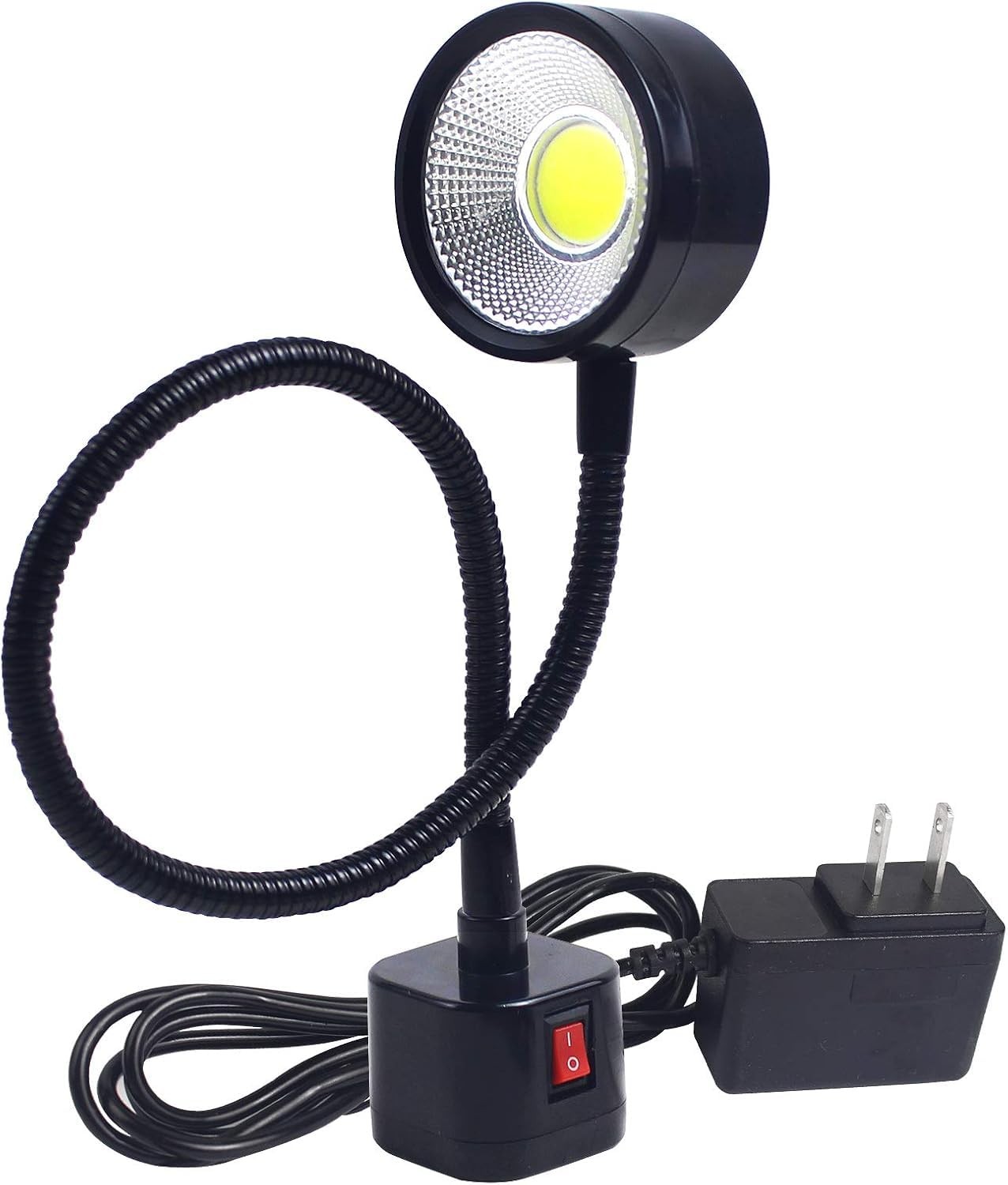 Led Magnetic Work Light 300mm Flexible Gooseneck lamp Magnets Base, 5W, Black