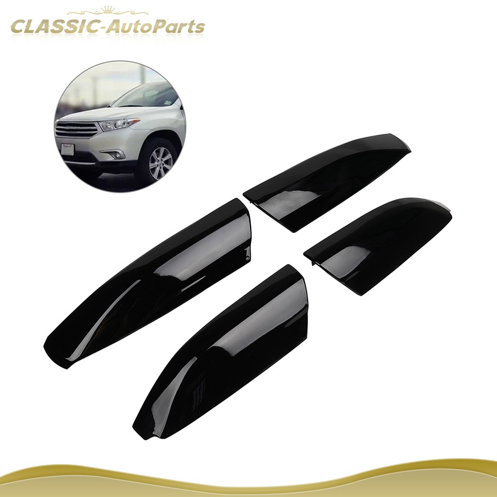4x Roof Rack Cover For 2008-2013 Toyota Highlander Roof Side Rail Black Cover