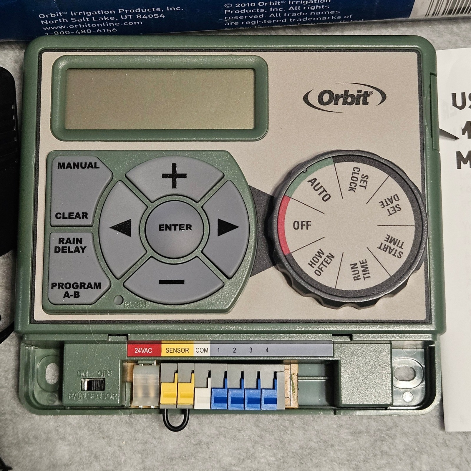 Orbit Easy Dial 4 Station Indoor Sprinkler Timer Controller Model 57874 Green