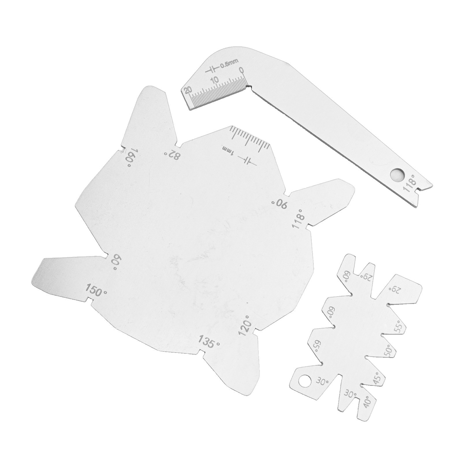 Efficient Angle Gauging Tool Set of 3 for Drilling and Sharpening Applications