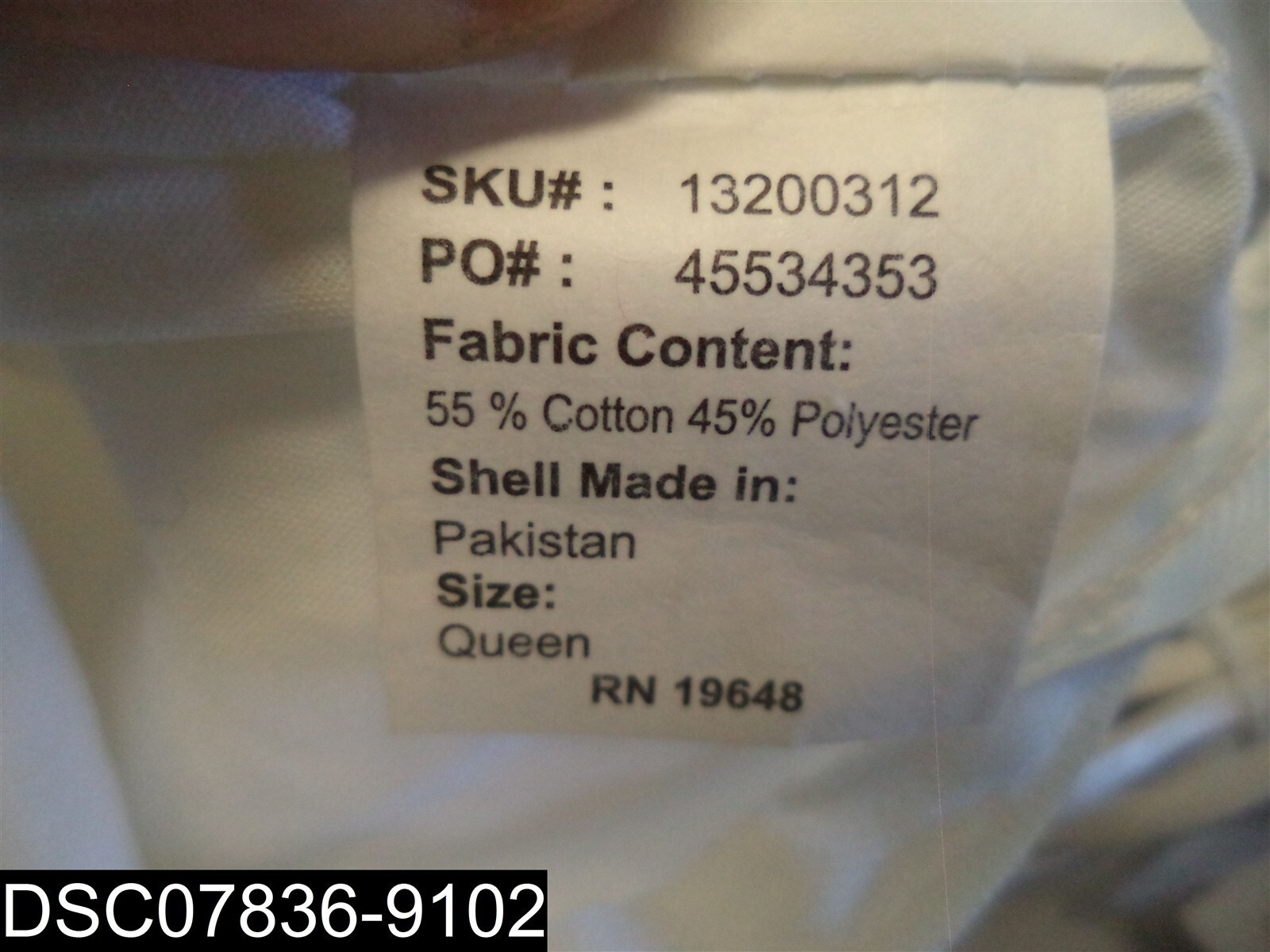 QTY=12: 13200312 White Queen Pillowcases