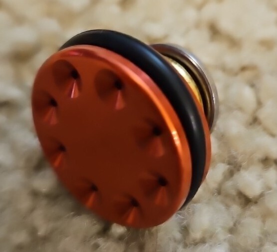 AOLS Piston Head Aluminum Precision CNC Machined - Red
