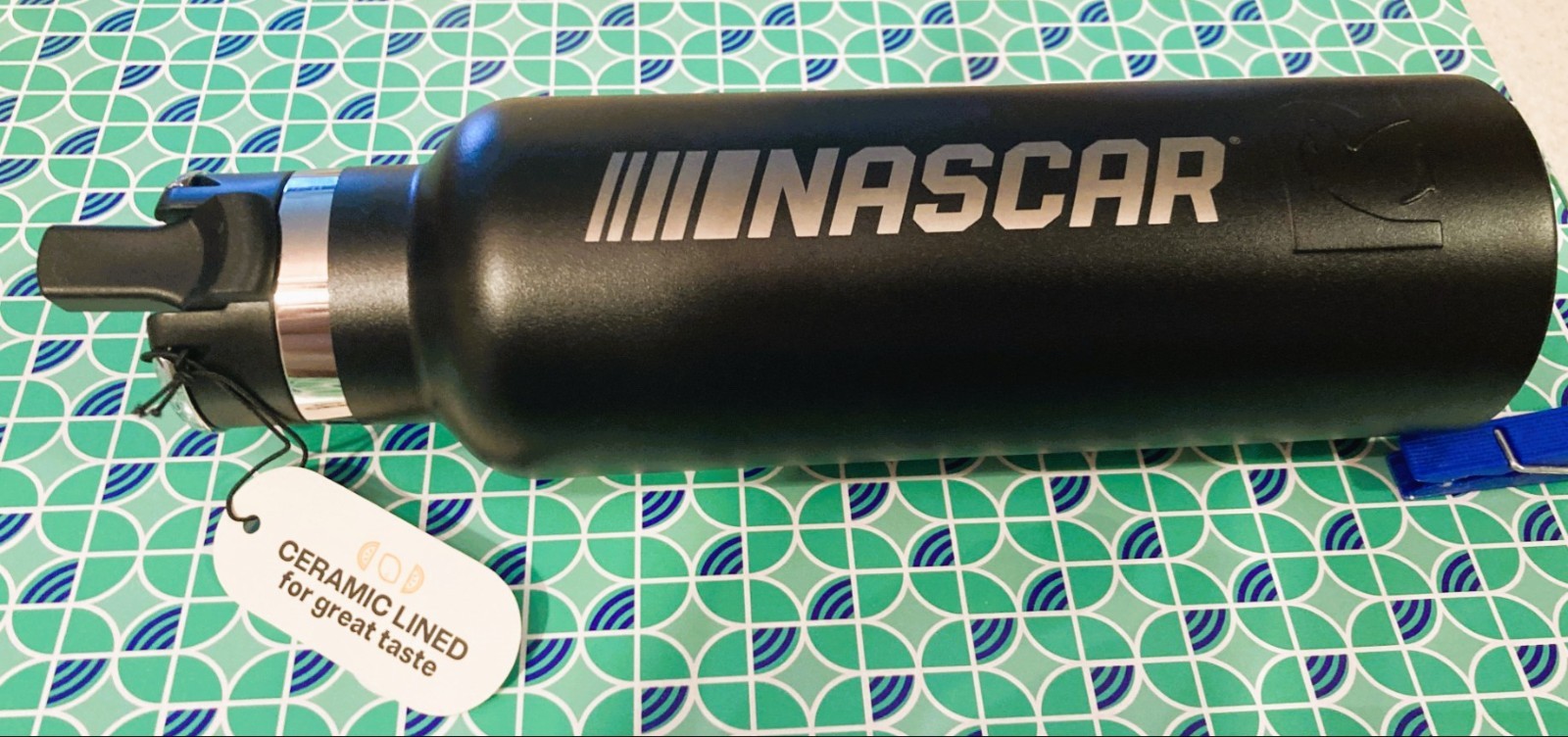 NASCAR RTIC 20 oz  Water Bottle | BLACK &SILVER | BRAND NEW Great NASCAR Fan