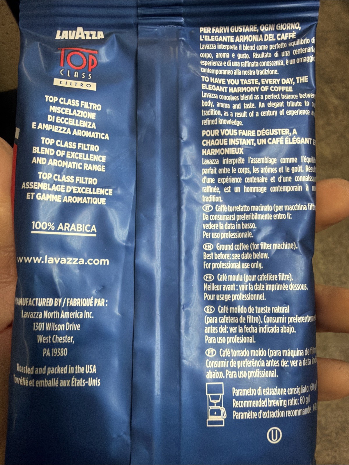 Lavazza Top Class Filtro Medium Roast 25 Oz