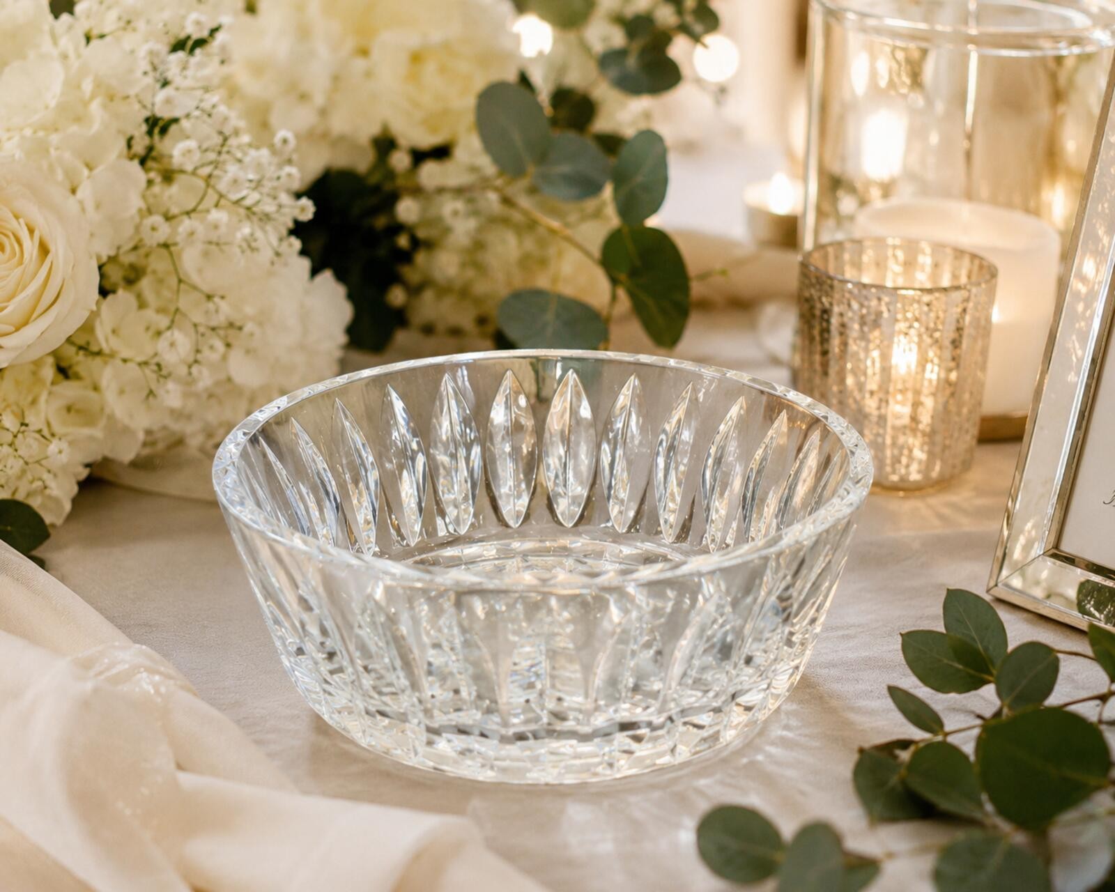 Vintage Cut Crystal Bowl - Crystal Serving Bowl - Candy Dish