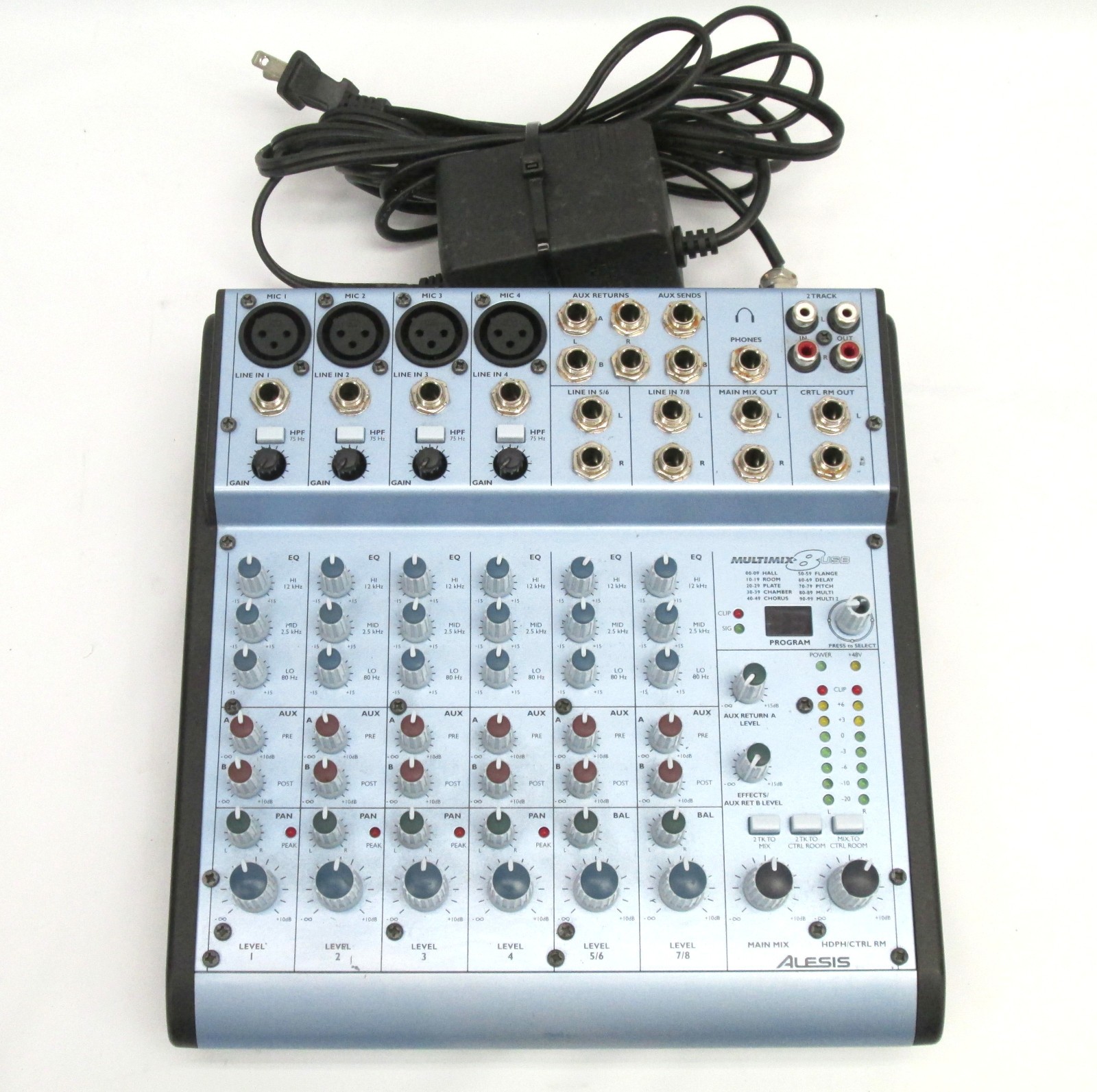 Alesis Multimix 8 USB 8-Channel Studio Mixer with Power Supply