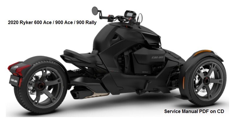 2020 CanAm Ryker 600 900 ACE and Rally Series Service Repair Manual Shop ON CD