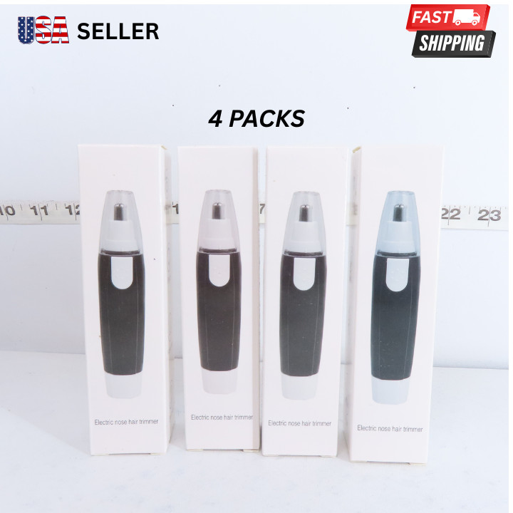 (4) BATTERY OPERATED EAR NOSE HAIR TRIMMERS GROOMING CLIPPERS