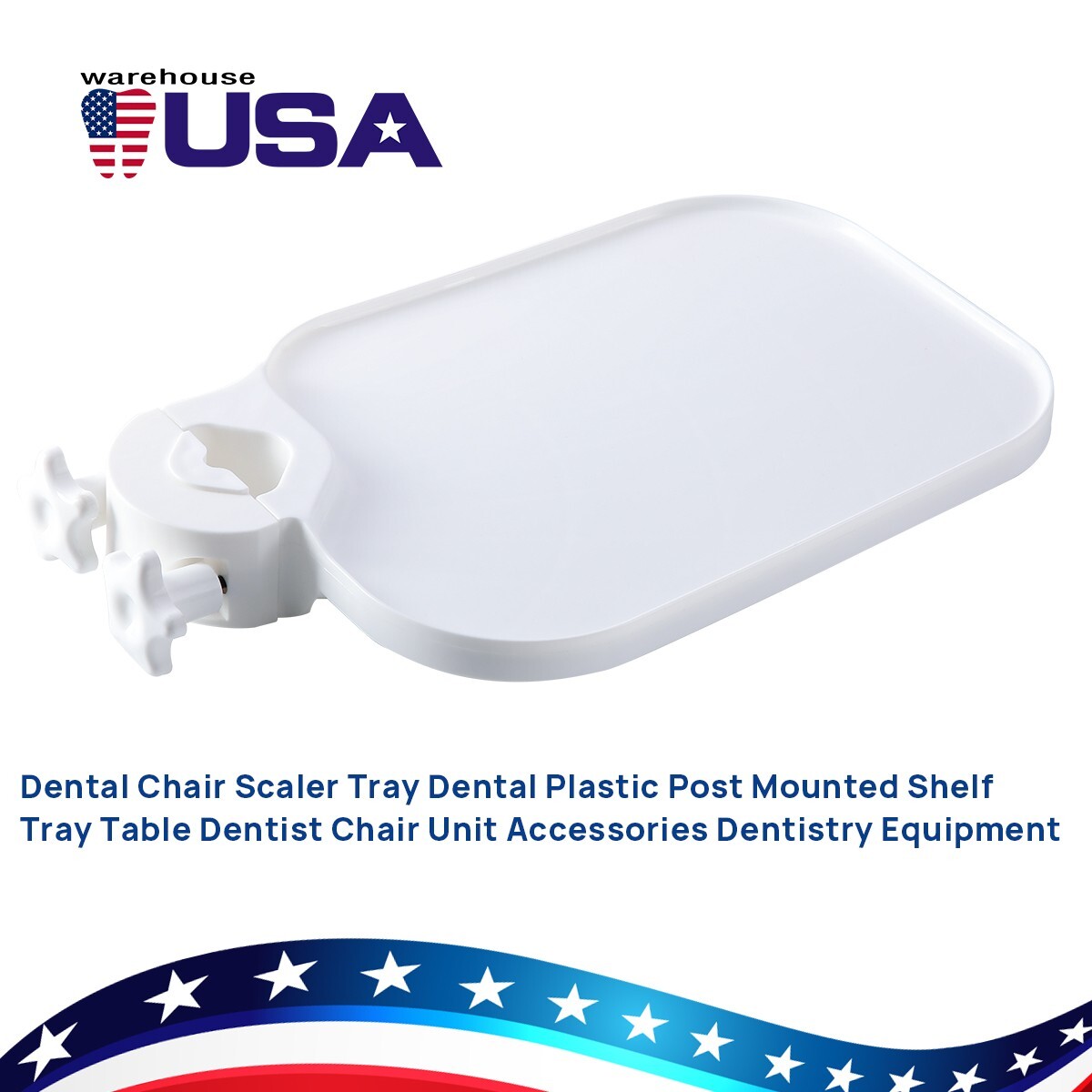 Dental Chair Accessory Post Mounted Table Shelf Tray Scaler Instrument Tray