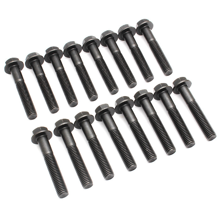 16PCS Auto 7.3L Bolt Exhaust Manifold Bolt Kit High Quality For Ford F250 F350