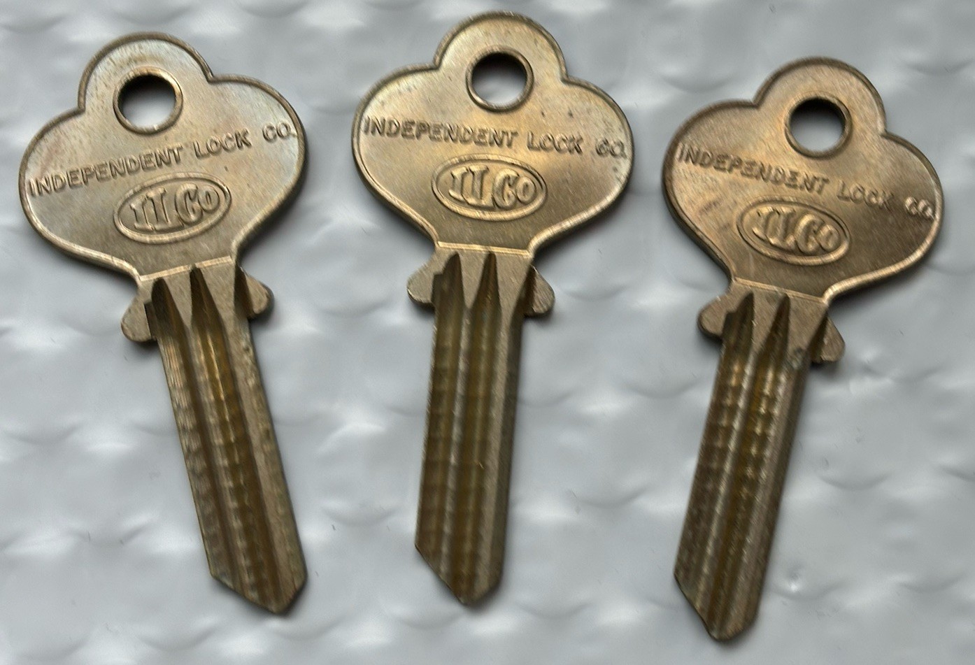 1017 Silver Tone, KEY BLANKs  Independent Lock Co.     set of 3
