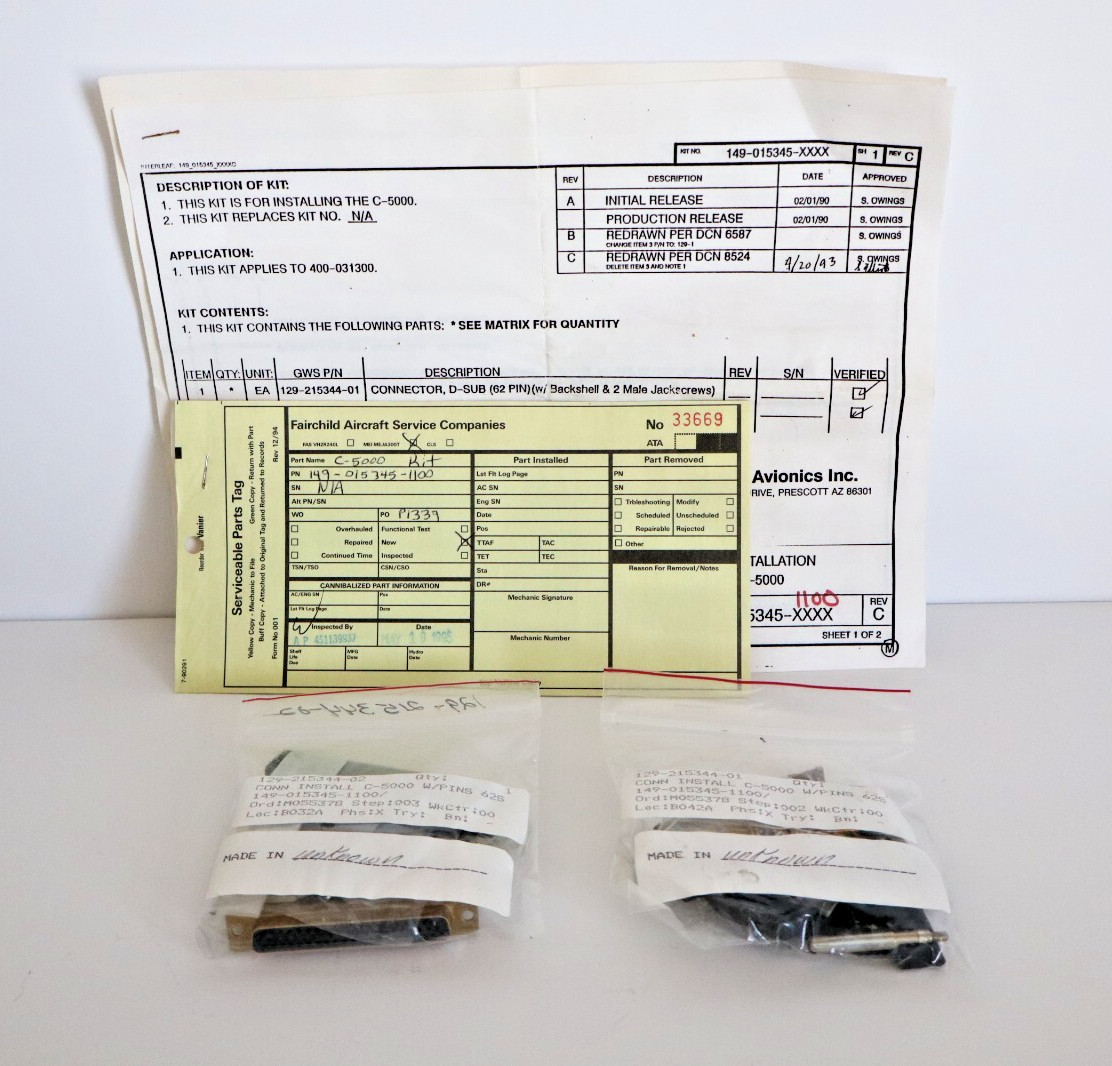 Allied Signal Honeywell C5000 Install Kit 149-015345-1100 (2 Available)