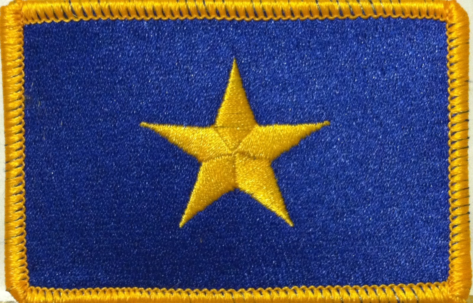 Burnet Flag (1836-1839) REPUBLIC TEXAS Military Patch W/ VELCRO® Brand Gold
