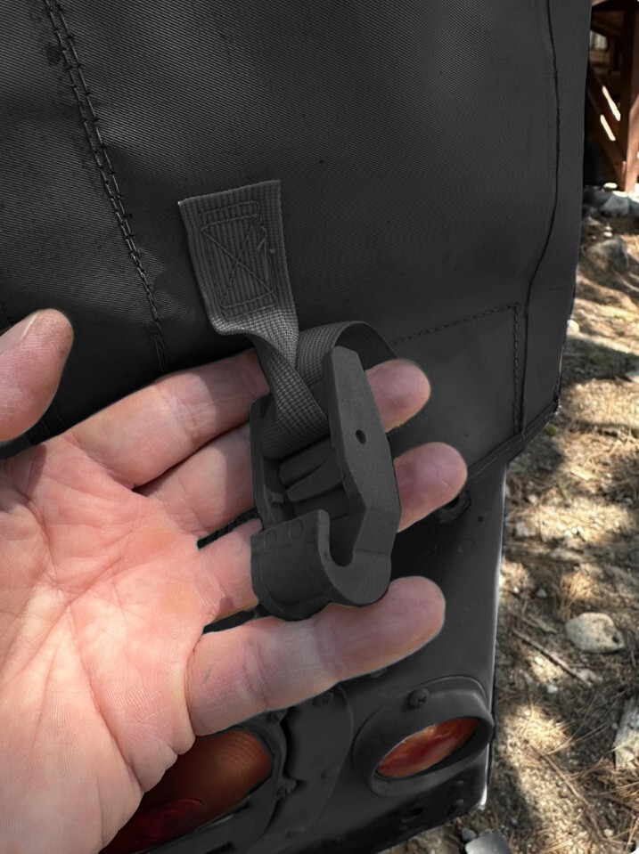 Plastic Hook for Military Canvas Fits Humvee Cargo Tie Down 1 Piece Black