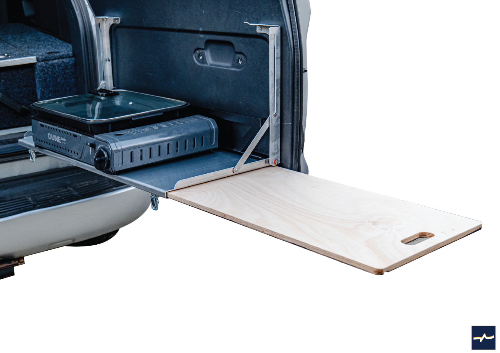 Foldable Table to fit a 200 Series Landcruiser GX barn doors