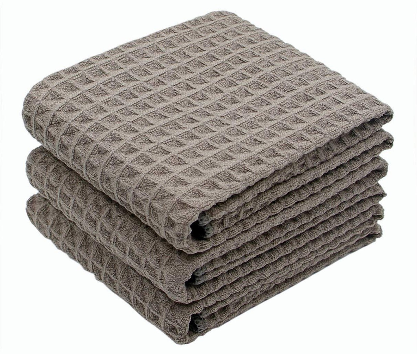 Waffle Weave Thick Microfiber Dish Drying Towels Absorbent Tea & Hand Towel L...
