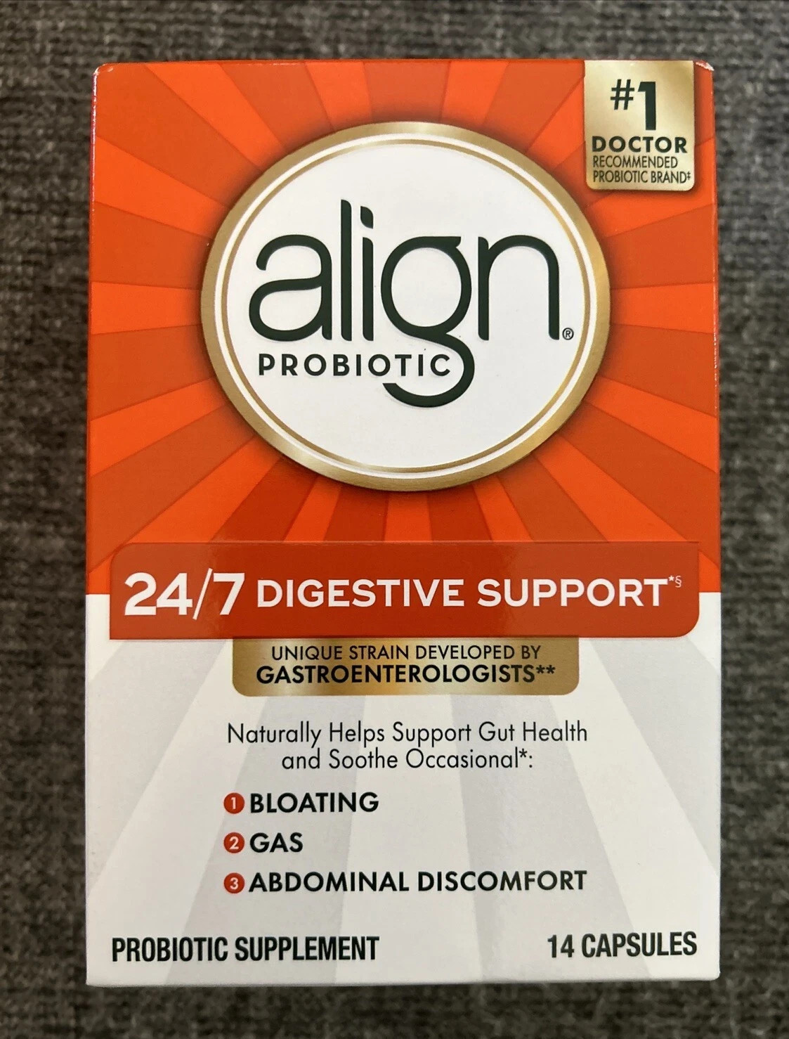 Align 24/7 Digestive Support Probiotic Supplement ~ 14 Capsules ~ EXP 10/2027+