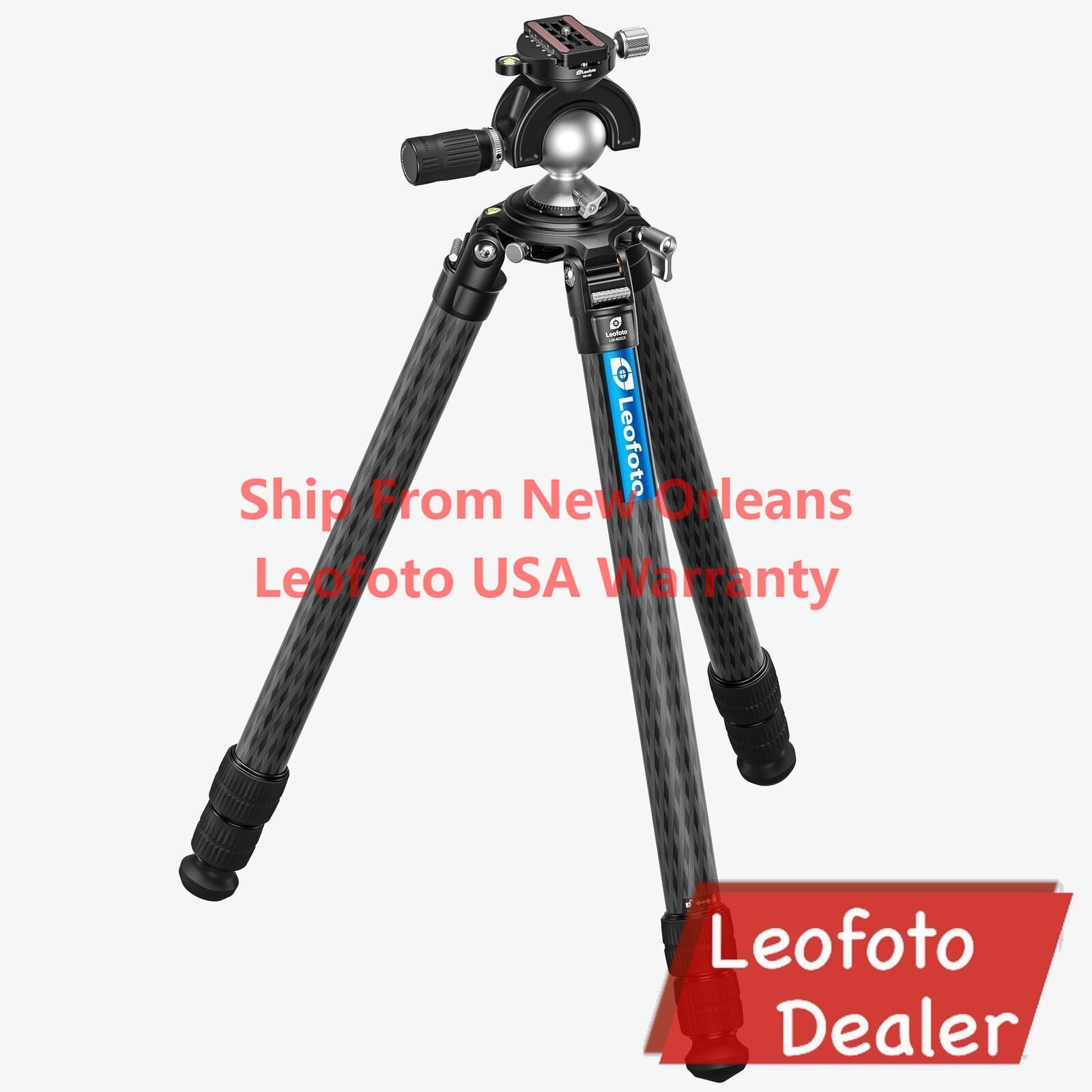 Leofoto Tripod w/ 100mm Bowl+Platform |Outdoor Shooting w/Head - LM-403CX+MH-60