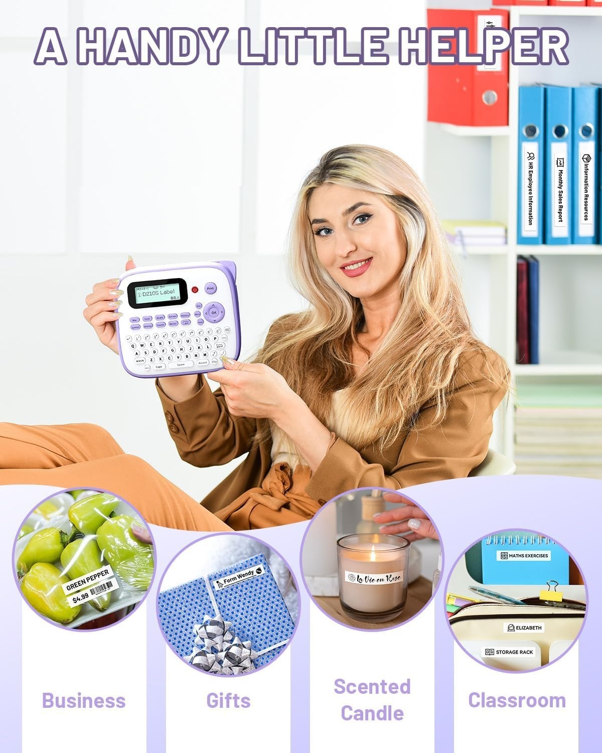Smart & Compact Label Maker with Waterproof Tape - Perfect Classroom Tool