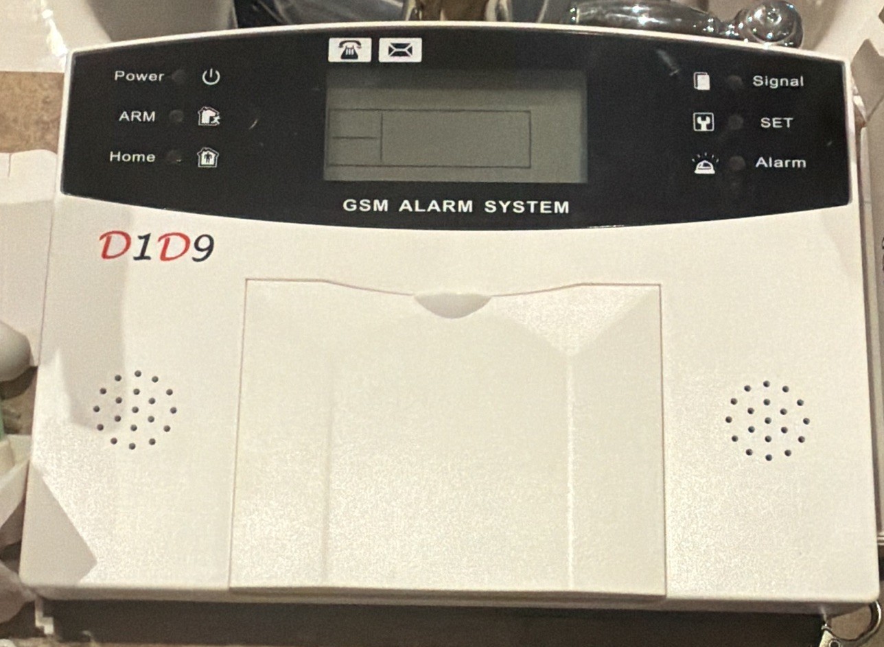 D1D9 GSM Wireless Alarm System Kit White w/ Panel, Sensor, Remotes