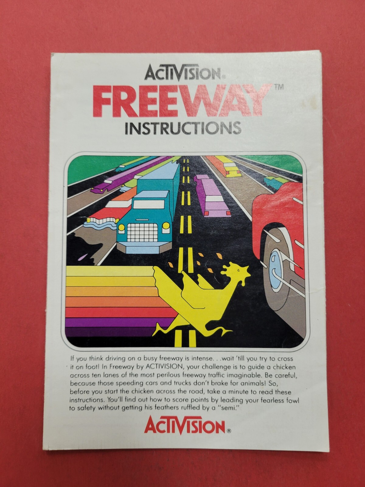 Activision Freeway instructions