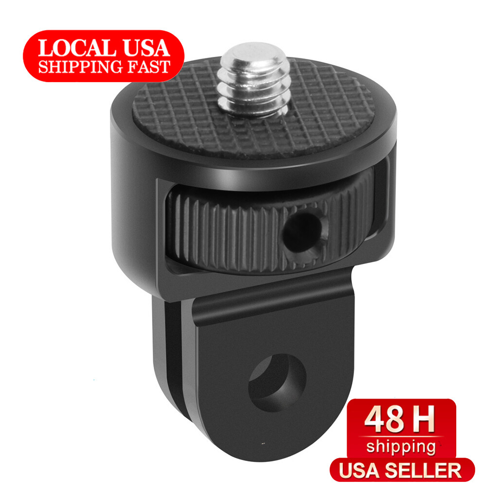 US STOCK 360 Swivel 1/4 Screw Converter Mini Tripod Adapter for Gopro Hero 10 9
